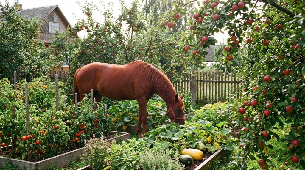 Огненная лошадь в огороде.jpg