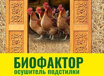 “Биофактор осушитель подстилки” — запирает влагу на замок